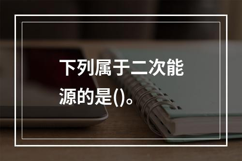 下列属于二次能源的是()。