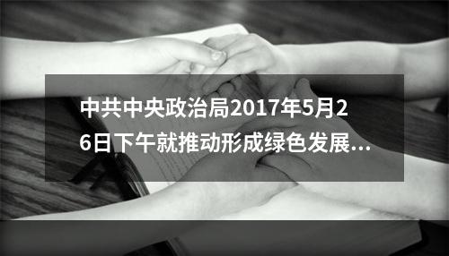 中共中央政治局2017年5月26日下午就推动形成绿色发展方式