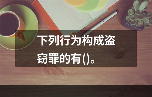 下列行为构成盗窃罪的有()。