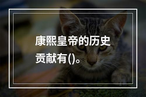 康熙皇帝的历史贡献有()。