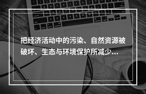 把经济活动中的污染、自然资源被破坏、生态与环境保护所减少和增