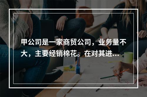 甲公司是一家商贸公司，业务量不大，主要经销棉花。在对其进行会