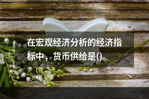 在宏观经济分析的经济指标中，货币供给是()。