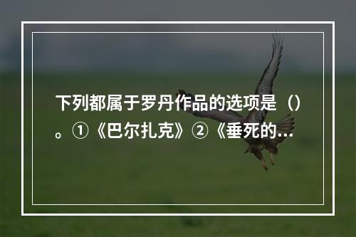 下列都属于罗丹作品的选项是（）。①《巴尔扎克》②《垂死的奴隶