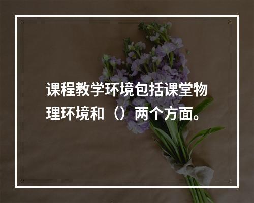 课程教学环境包括课堂物理环境和（）两个方面。