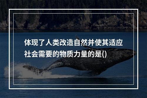 体现了人类改造自然并使其适应社会需要的物质力量的是()