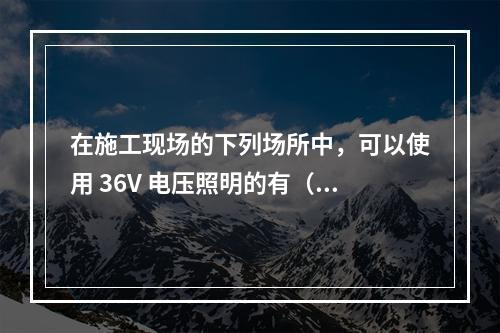 在施工现场的下列场所中，可以使用 36V 电压照明的有（ ）