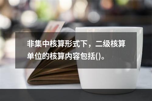 非集中核算形式下，二级核算单位的核算内容包括()。