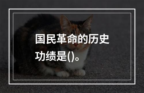 国民革命的历史功绩是()。