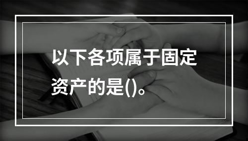 以下各项属于固定资产的是()。