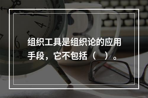 组织工具是组织论的应用手段，它不包括（　）。