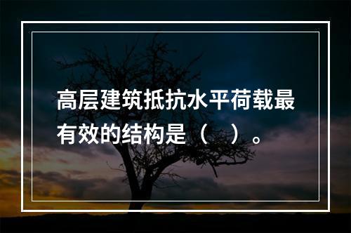 高层建筑抵抗水平荷载最有效的结构是（　）。