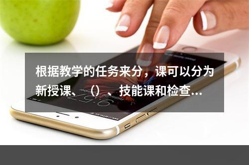 根据教学的任务来分，课可以分为新授课、（）、技能课和检查课。