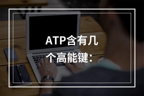 ATP含有几个高能键：