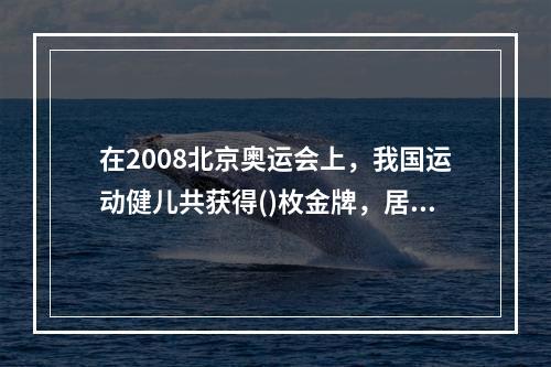 在2008北京奥运会上，我国运动健儿共获得()枚金牌，居金牌