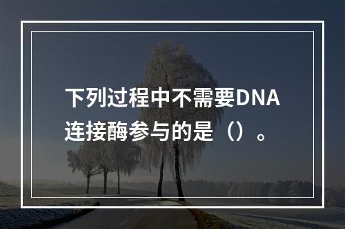 下列过程中不需要DNA连接酶参与的是（）。