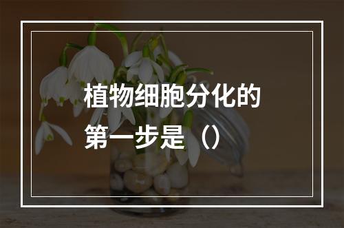 植物细胞分化的第一步是（）