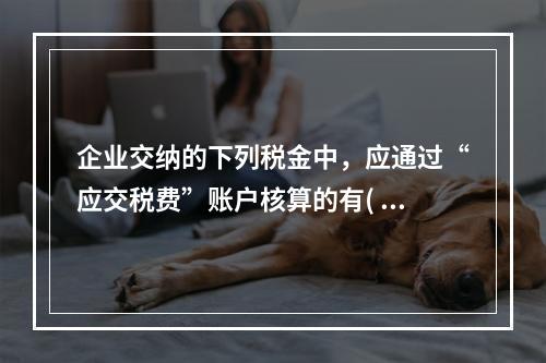 企业交纳的下列税金中，应通过“应交税费”账户核算的有( )。