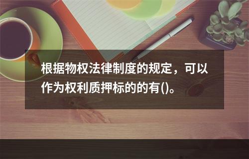 根据物权法律制度的规定，可以作为权利质押标的的有()。