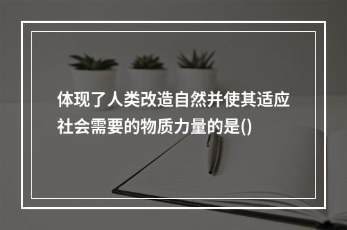 体现了人类改造自然并使其适应社会需要的物质力量的是()