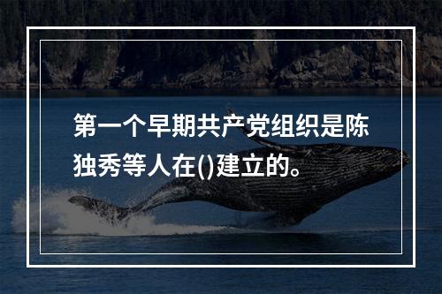 第一个早期共产党组织是陈独秀等人在()建立的。