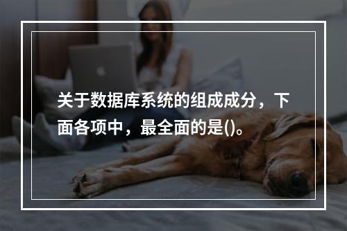 关于数据库系统的组成成分，下面各项中，最全面的是()。