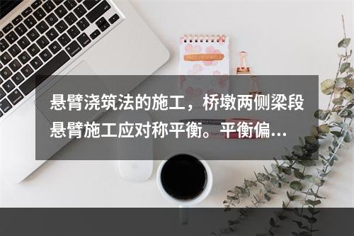 悬臂浇筑法的施工，桥墩两侧梁段悬臂施工应对称平衡。平衡偏差不