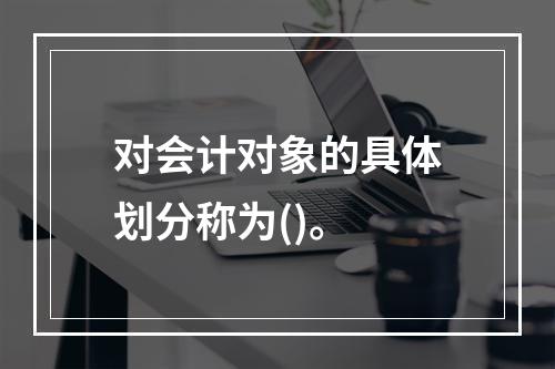 对会计对象的具体划分称为()。