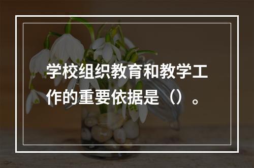 学校组织教育和教学工作的重要依据是（）。