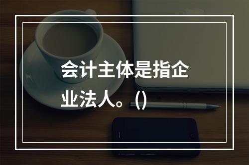 会计主体是指企业法人。()