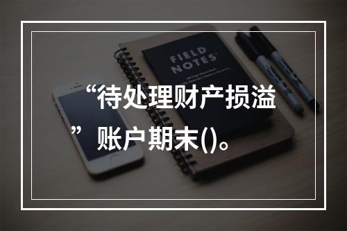 “待处理财产损溢”账户期末()。