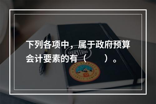 下列各项中，属于政府预算会计要素的有（　　）。