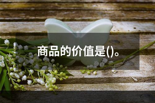 商品的价值是()。