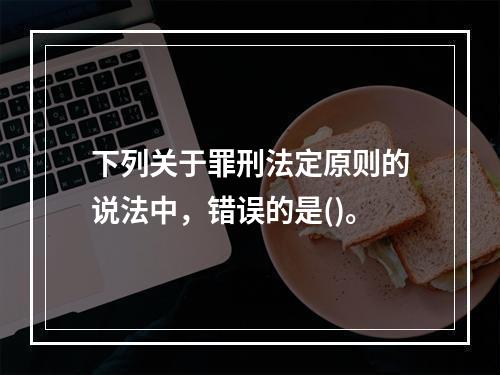 下列关于罪刑法定原则的说法中，错误的是()。