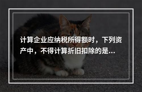 计算企业应纳税所得额时，下列资产中，不得计算折旧扣除的是（　