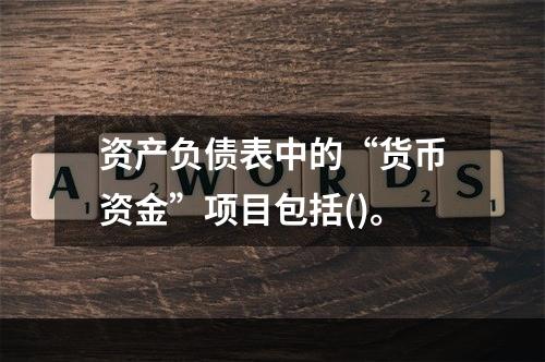 资产负债表中的“货币资金”项目包括()。