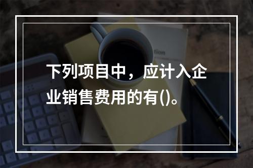 下列项目中，应计入企业销售费用的有()。