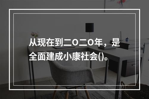 从现在到二O二O年，是全面建成小康社会()。