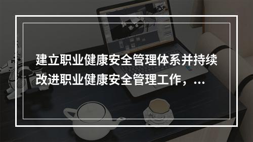 建立职业健康安全管理体系并持续改进职业健康安全管理工作，应坚