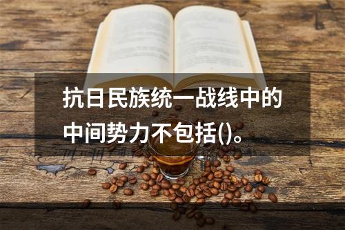 抗日民族统一战线中的中间势力不包括()。