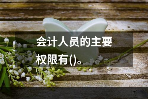 会计人员的主要权限有()。