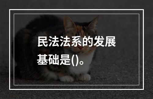 民法法系的发展基础是()。