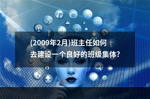 (2009年2月)班主任如何去建设一个良好的班级集体?