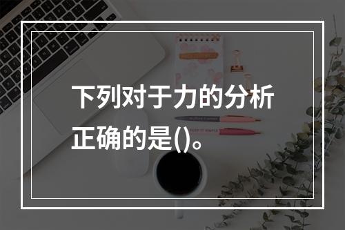 下列对于力的分析正确的是()。