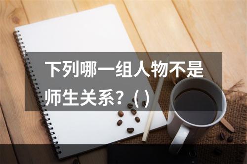 下列哪一组人物不是师生关系？( )