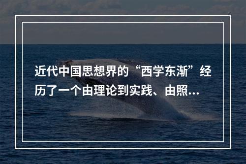 近代中国思想界的“西学东渐”经历了一个由理论到实践、由照抄照