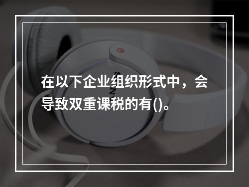 在以下企业组织形式中，会导致双重课税的有()。