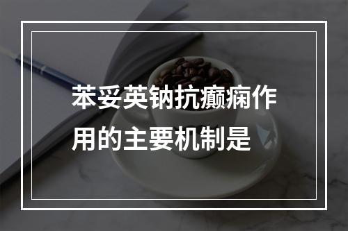 苯妥英钠抗癫痫作用的主要机制是