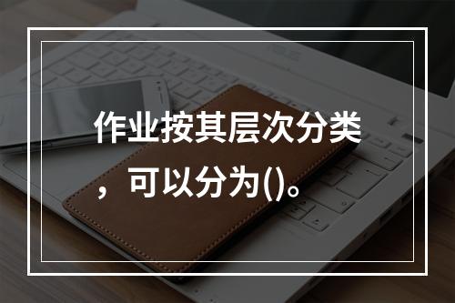 作业按其层次分类，可以分为()。