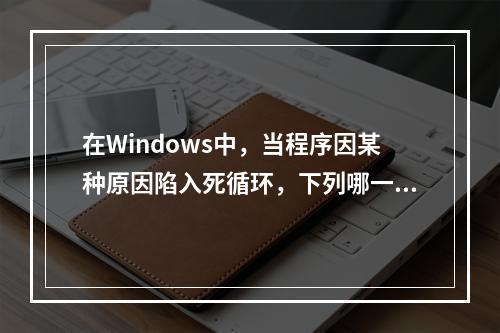 在Windows中，当程序因某种原因陷入死循环，下列哪一个方